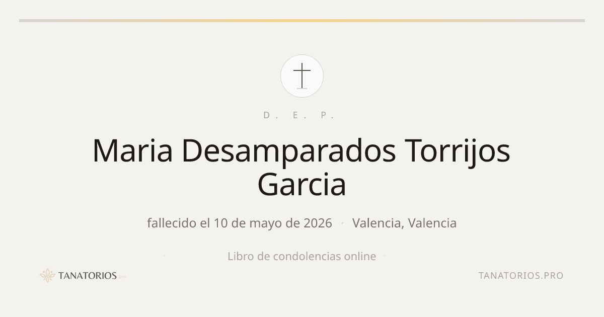 Memorial de Maria Desamparados Torrijos Garcia