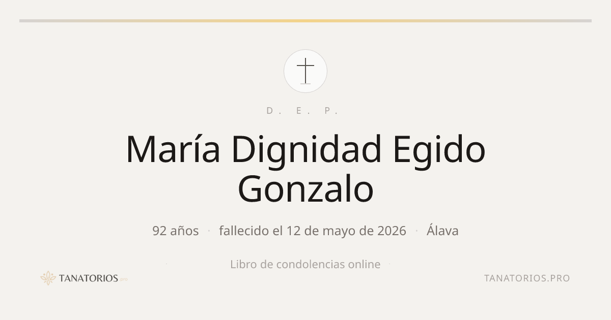 Memorial de María Dignidad Egido Gonzalo