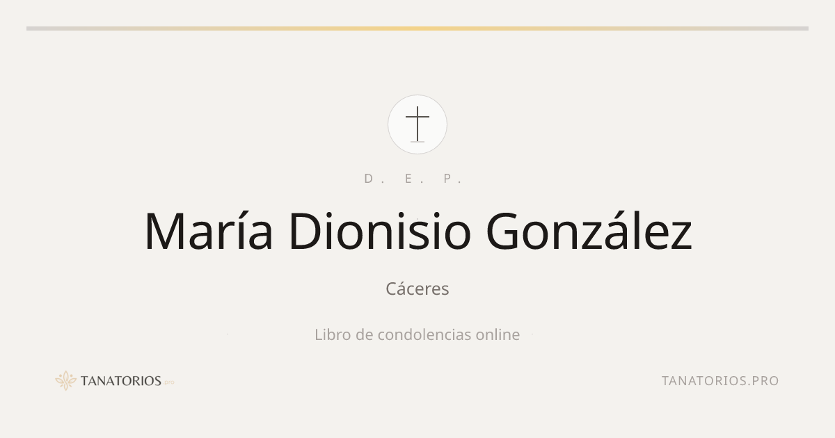 Memorial de María Dionisio González