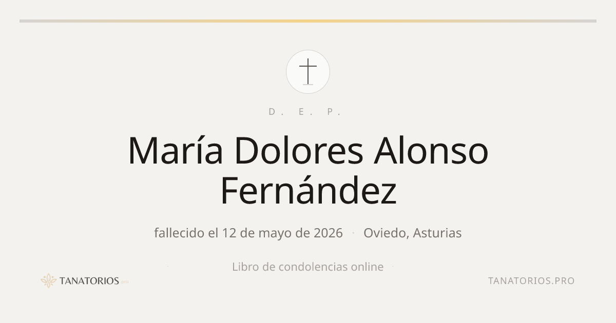 Memorial de María Dolores Alonso Fernández