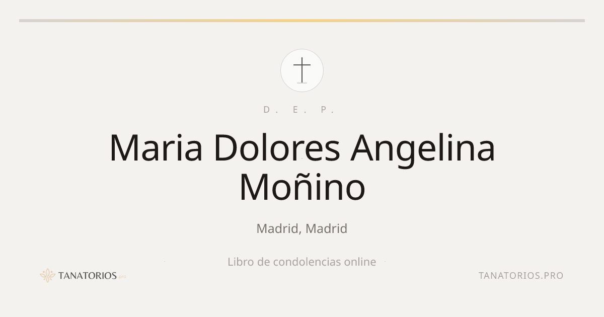 Memorial de Maria Dolores Angelina Moñino