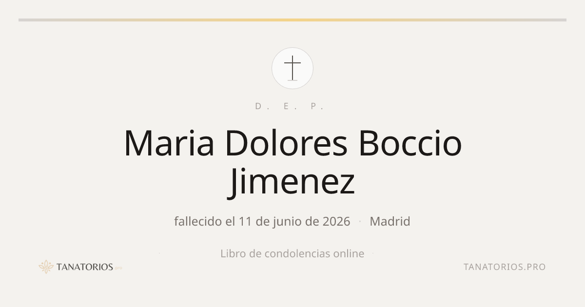 Memorial de Maria Dolores Boccio Jimenez