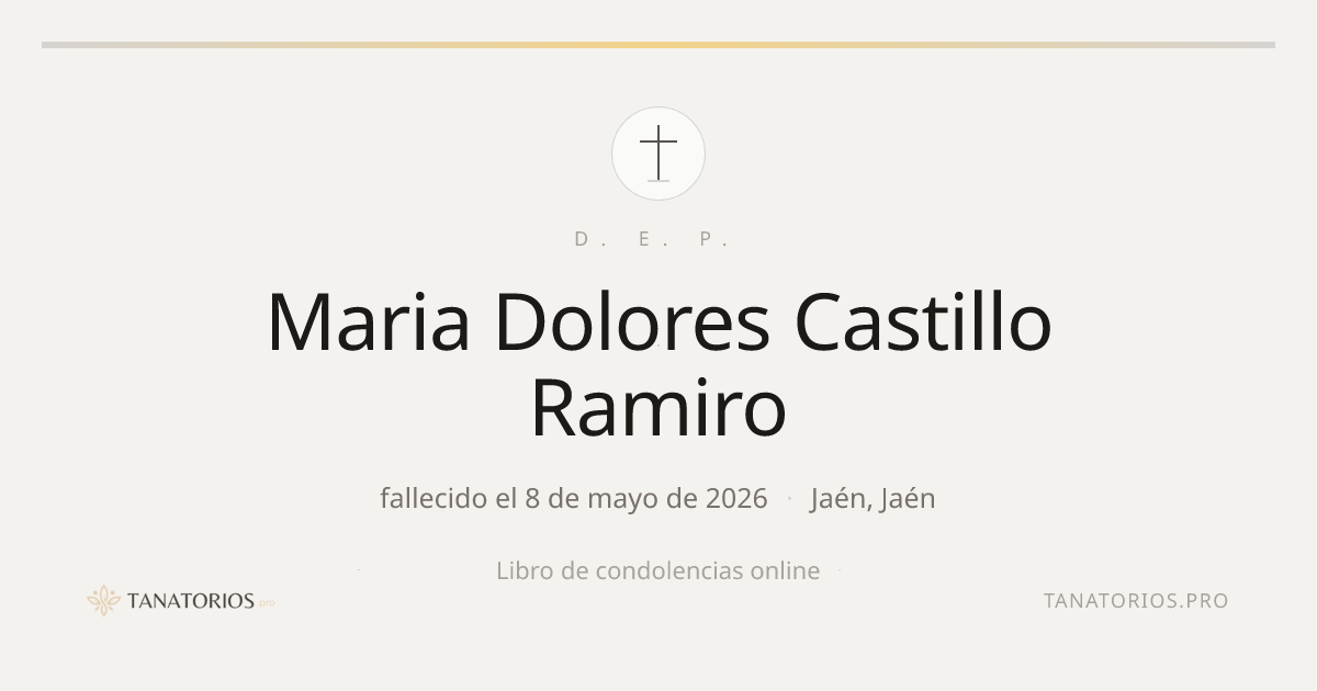 Memorial de Maria Dolores Castillo Ramiro