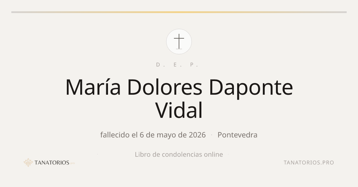 Memorial de María Dolores Daponte Vidal