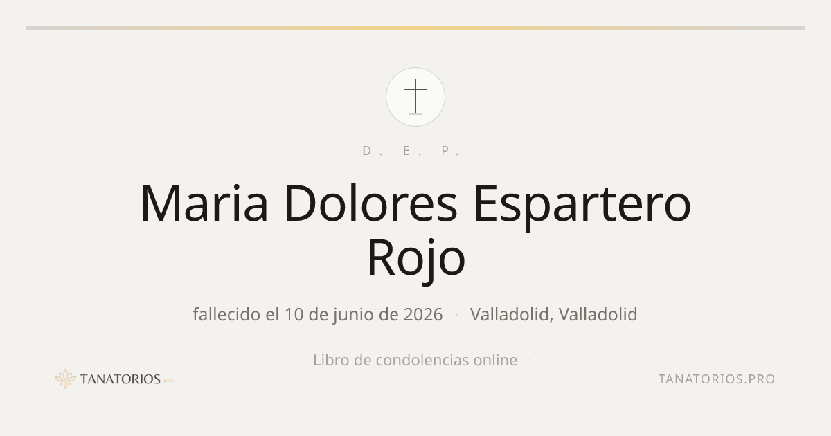 Memorial de Maria Dolores Espartero Rojo