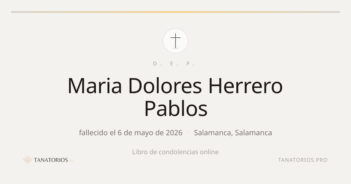 Memorial de Maria Dolores Herrero Pablos