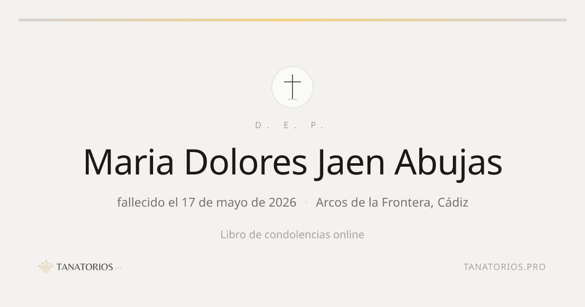 Memorial de Maria Dolores Jaen Abujas