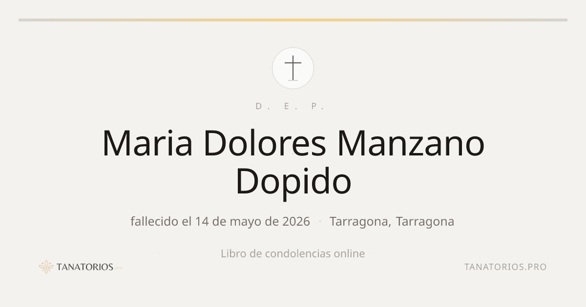 Memorial de Maria Dolores Manzano Dopido