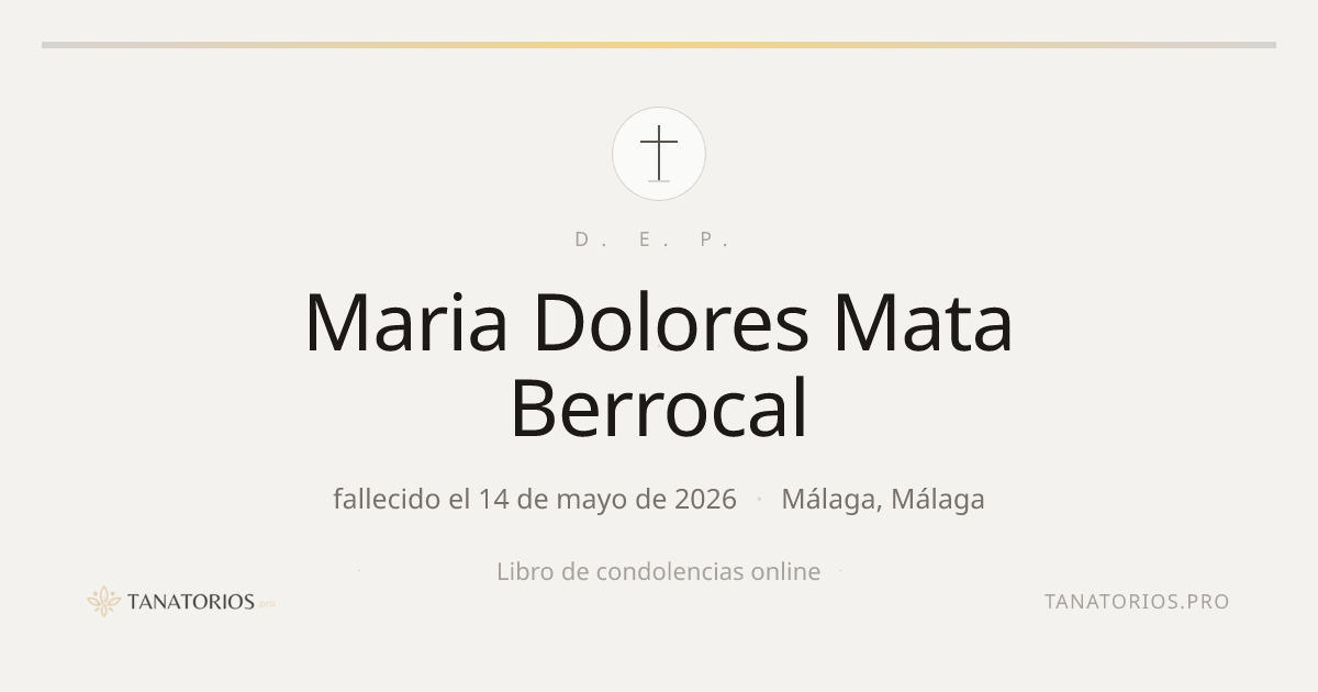 Memorial de Maria Dolores Mata Berrocal