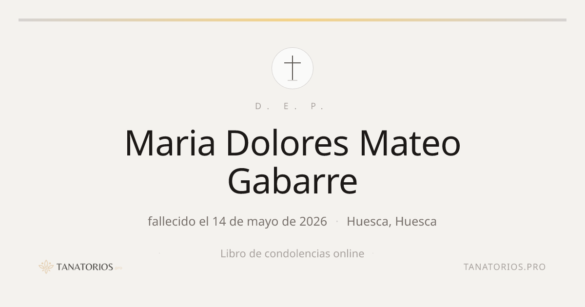 Memorial de Maria Dolores Mateo Gabarre