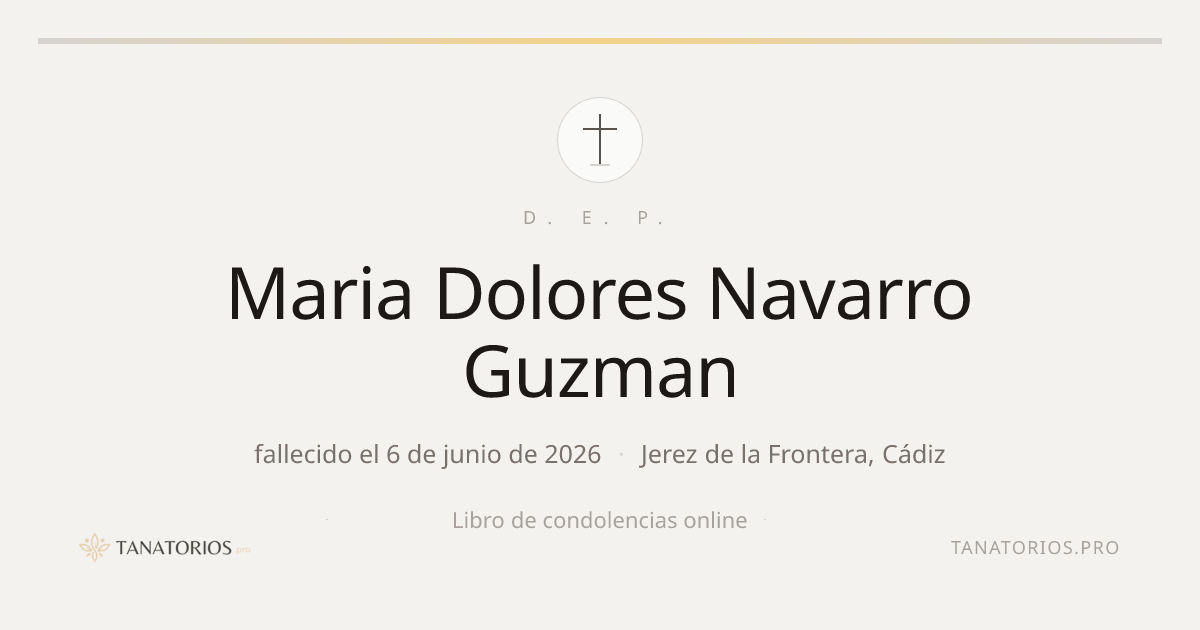 Memorial de Maria Dolores Navarro Guzman