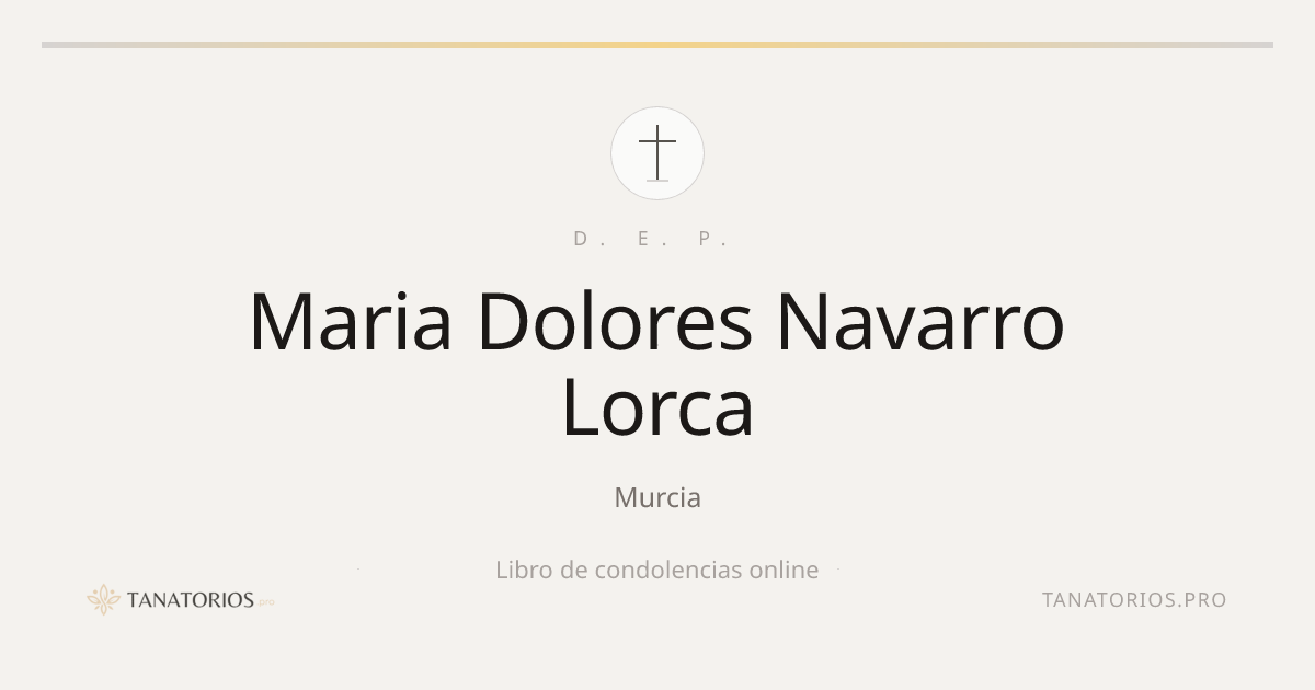 Memorial de Maria Dolores Navarro Lorca