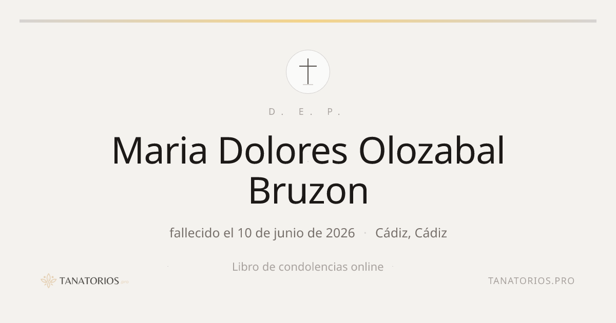 Memorial de Maria Dolores Olozabal Bruzon