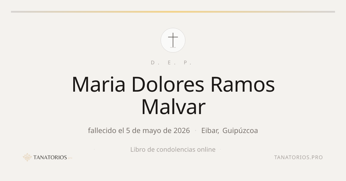 Memorial de Maria Dolores Ramos Malvar