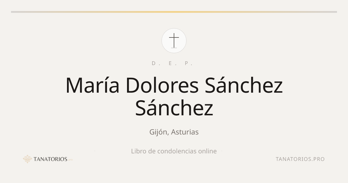 Memorial de María Dolores Sánchez Sánchez
