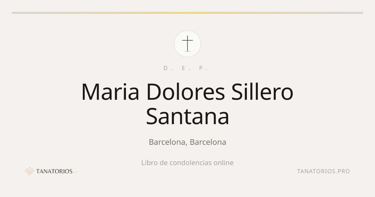 Memorial de Maria Dolores Sillero Santana