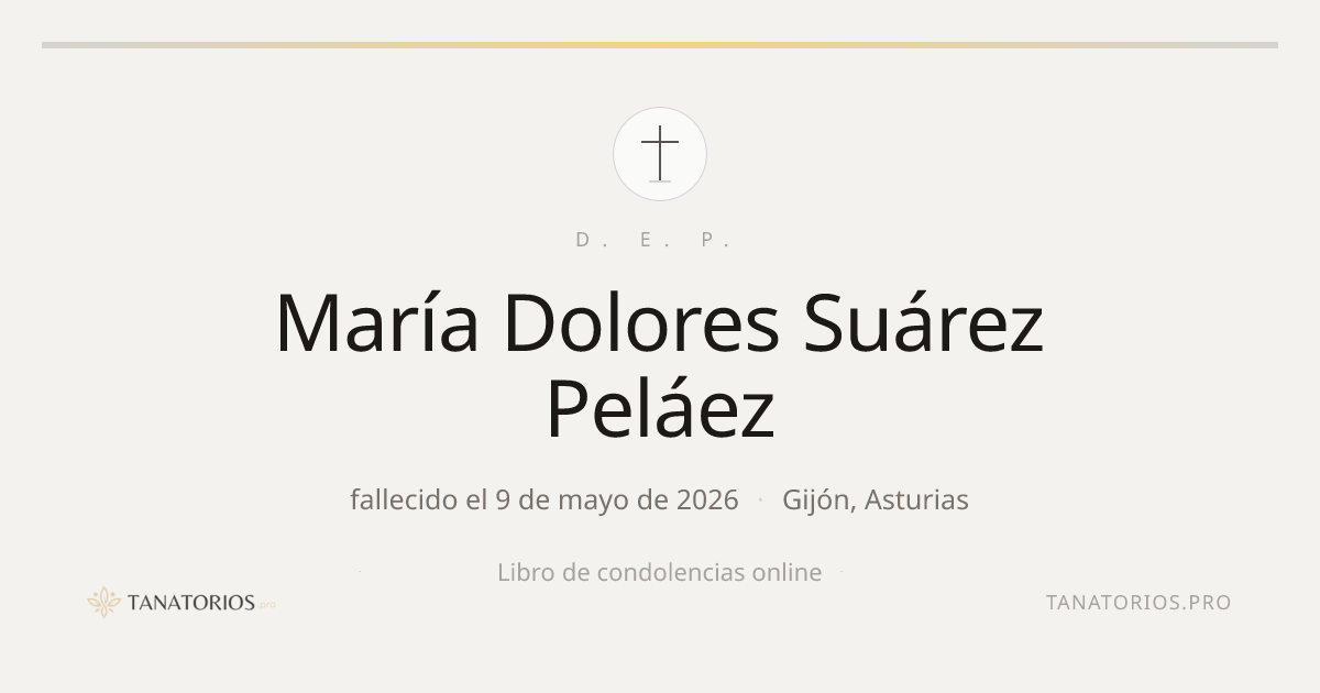 Memorial de María Dolores Suárez Peláez