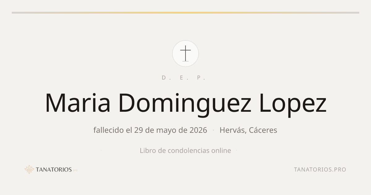 Memorial de Maria Dominguez Lopez