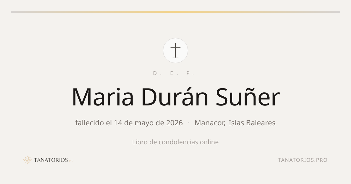 Memorial de Maria Durán Suñer