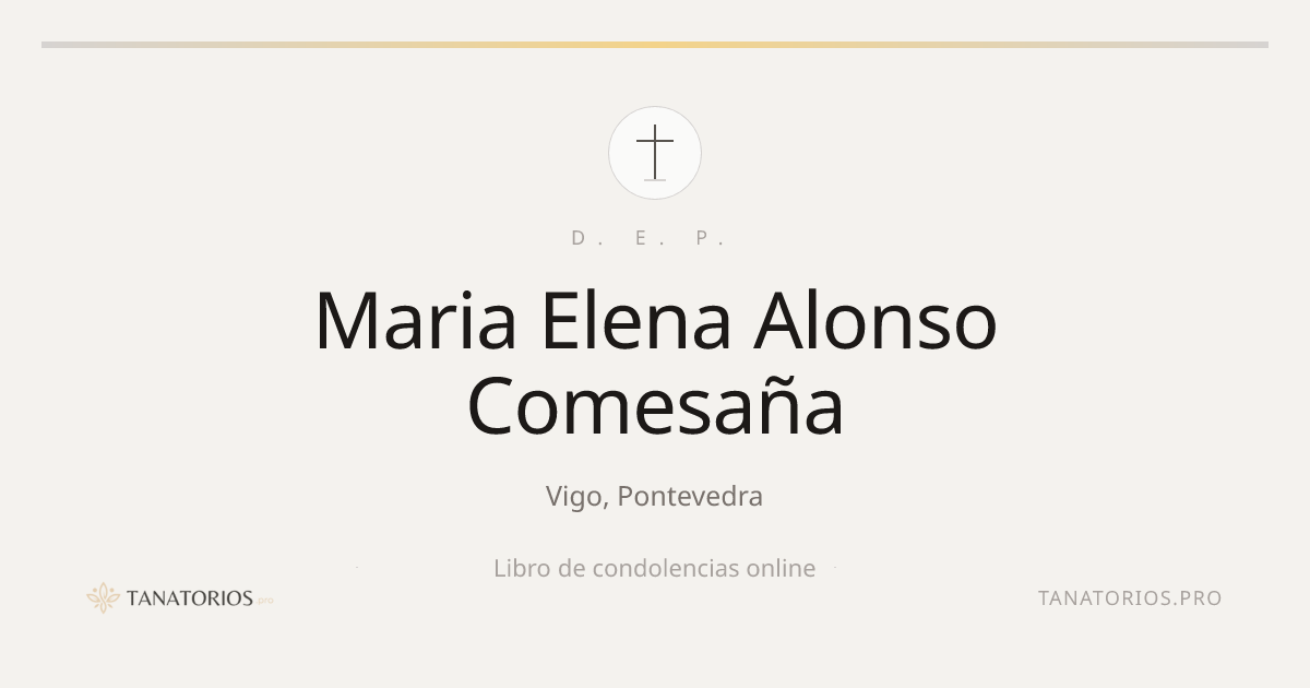 Memorial de Maria Elena Alonso Comesaña