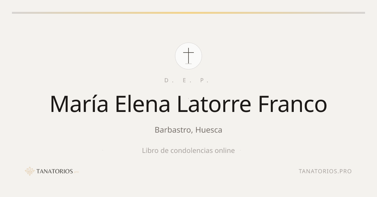 Memorial de María Elena Latorre Franco