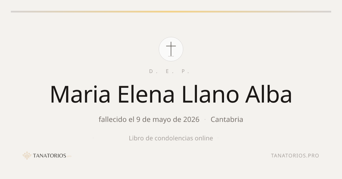 Memorial de Maria Elena Llano Alba