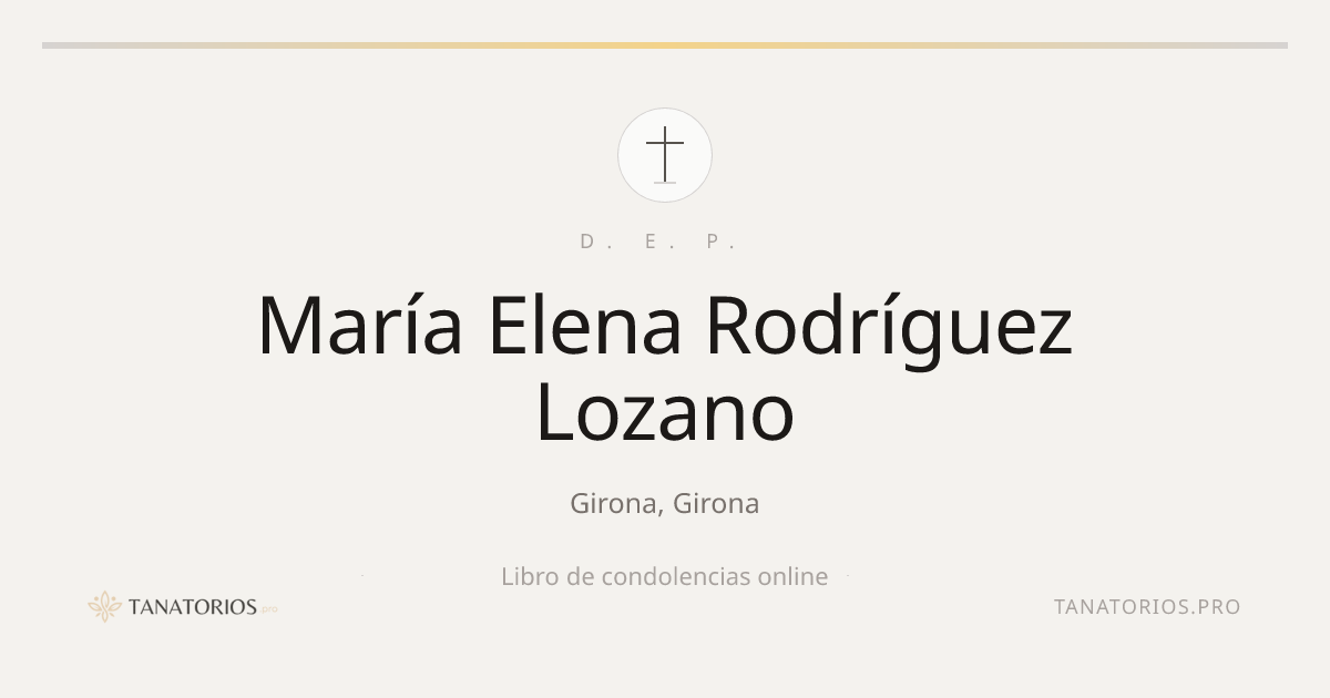 Memorial de María Elena Rodríguez Lozano