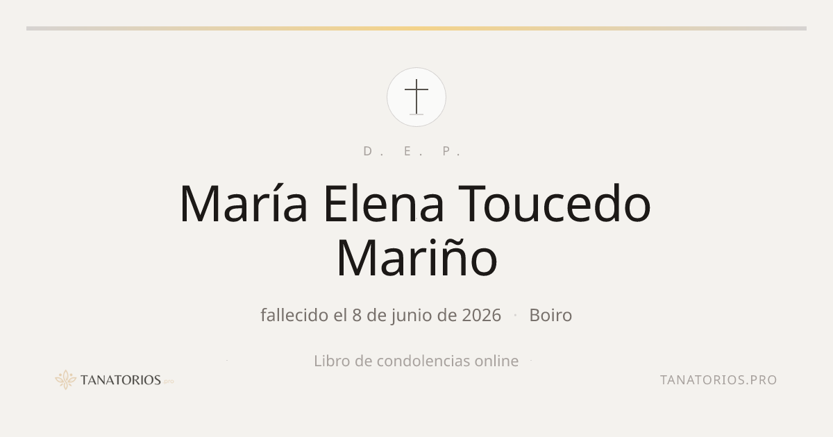 Memorial de María Elena Toucedo Mariño