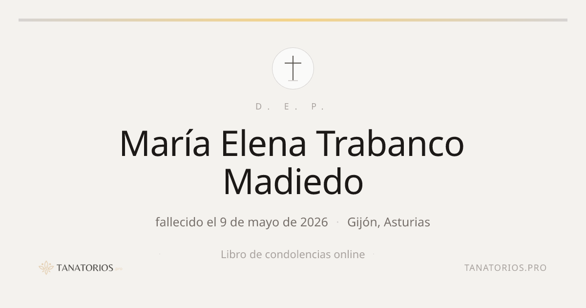 Memorial de María Elena Trabanco Madiedo