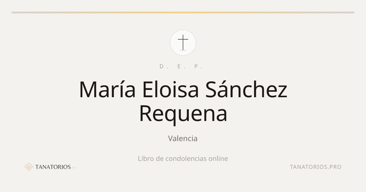 Memorial de María Eloisa Sánchez Requena