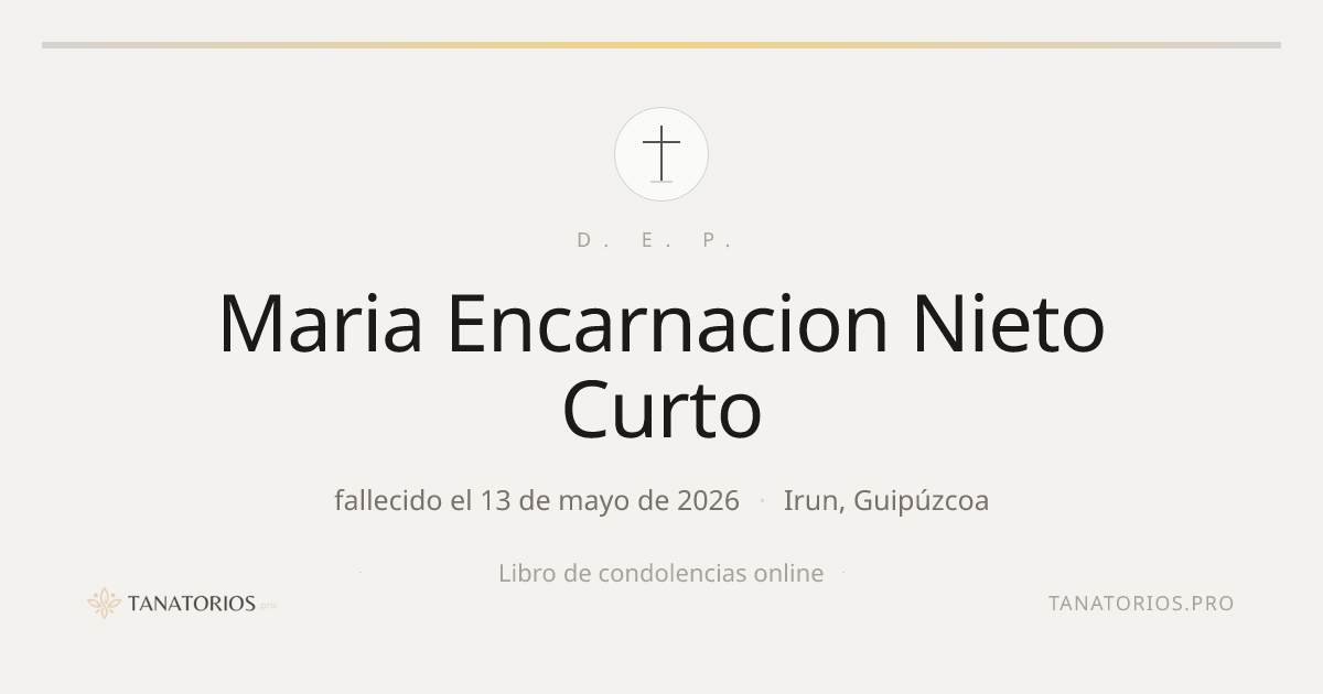 Memorial de Maria Encarnacion Nieto Curto