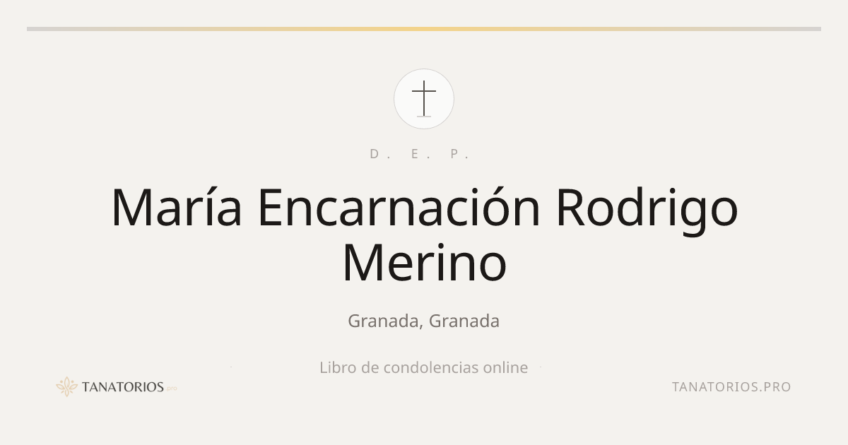 Memorial de María Encarnación Rodrigo Merino