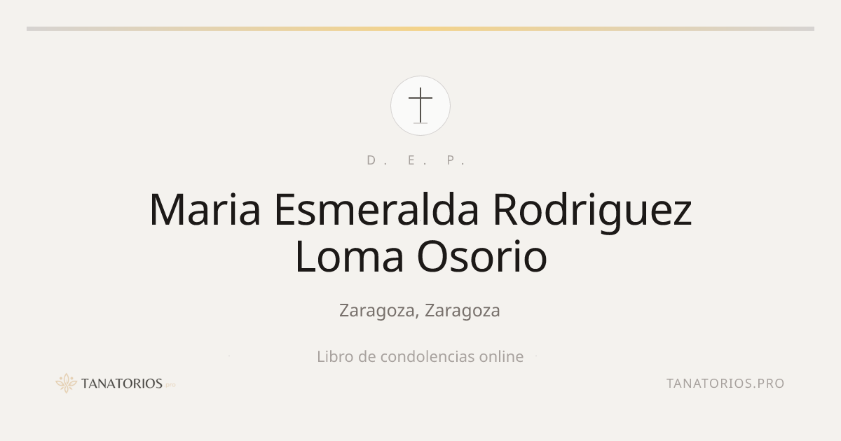 Memorial de Maria Esmeralda Rodriguez Loma Osorio