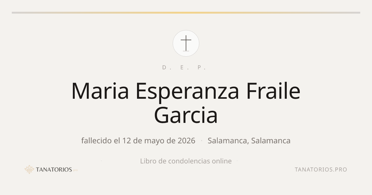 Memorial de Maria Esperanza Fraile Garcia