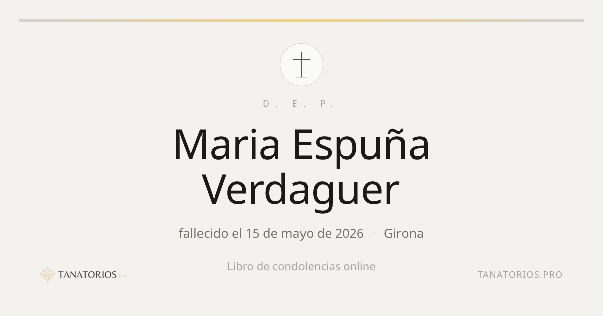 Memorial de Maria Espuña Verdaguer