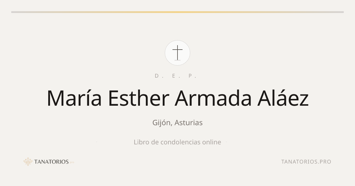 Memorial de María Esther Armada Aláez