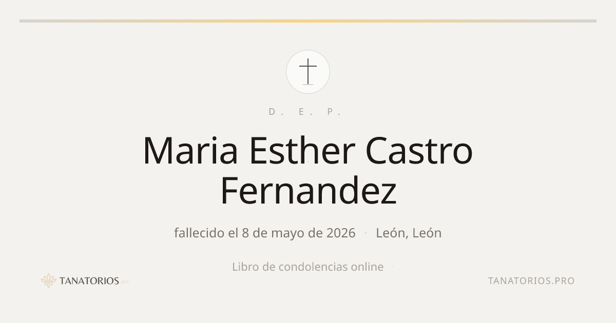 Memorial de Maria Esther Castro Fernandez