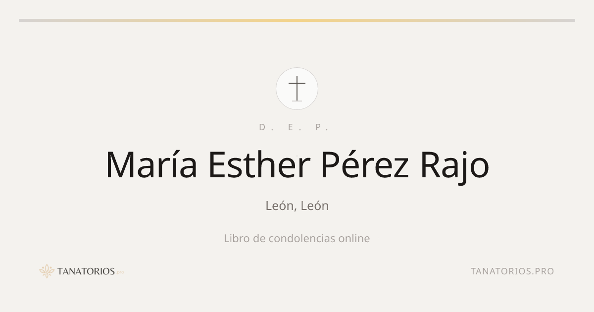 Memorial de María Esther Pérez Rajo