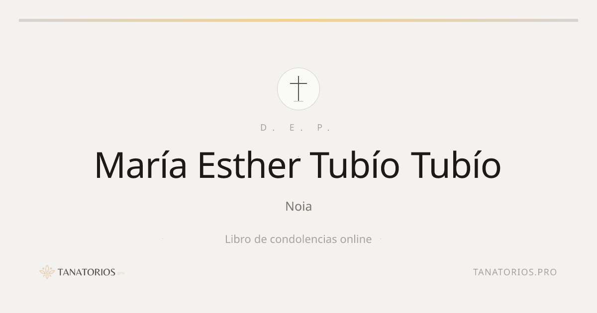 Memorial de María Esther Tubío Tubío