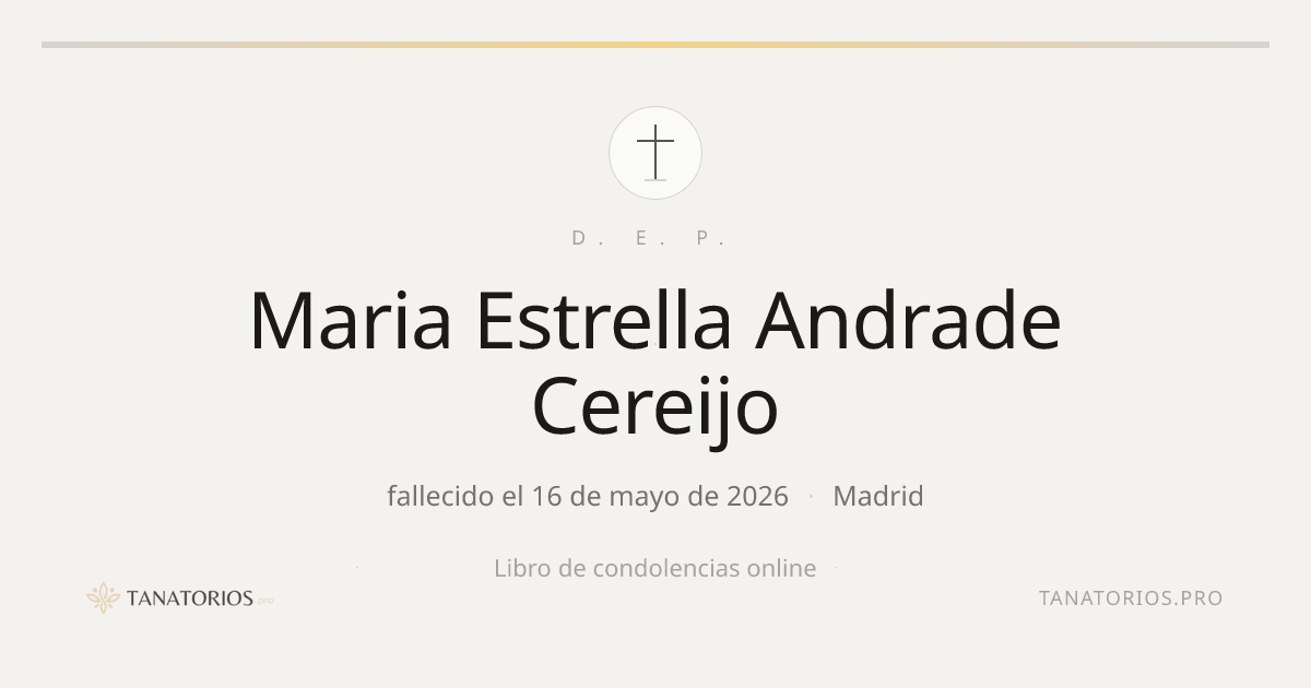 Memorial de Maria Estrella Andrade Cereijo