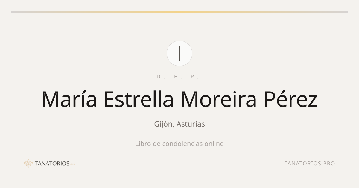 Memorial de María Estrella Moreira Pérez
