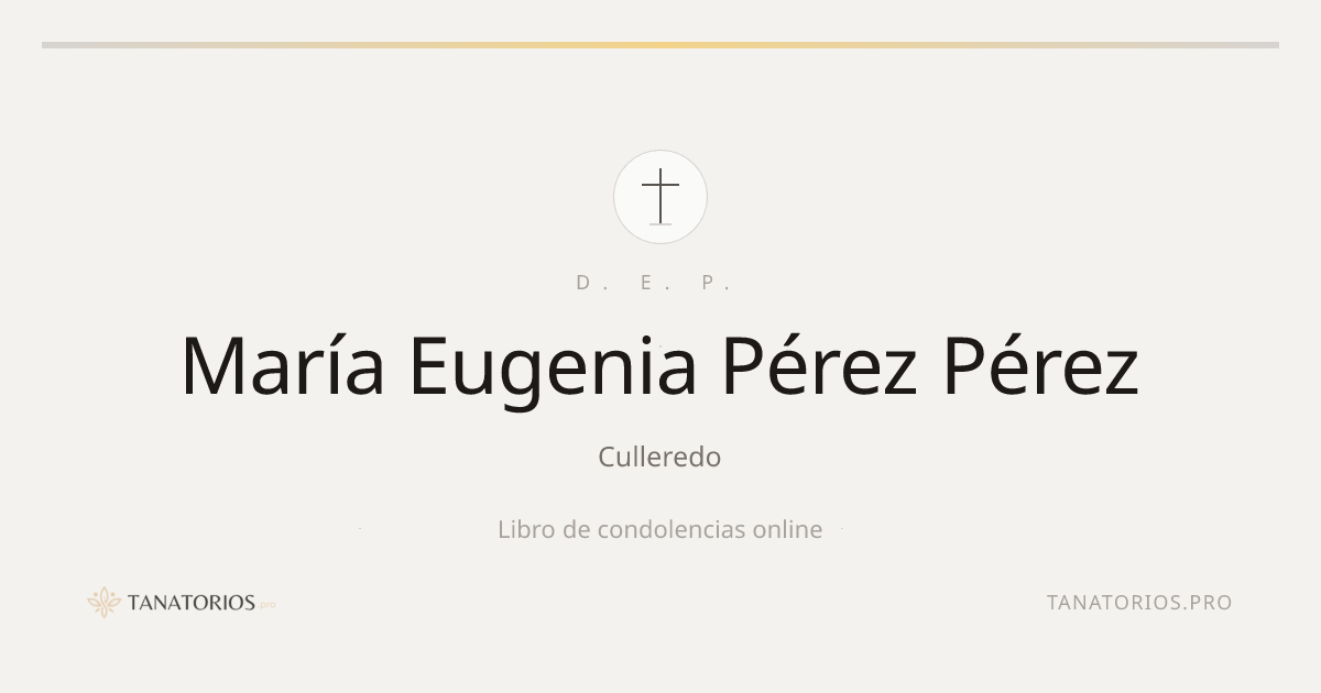 Memorial de María Eugenia Pérez Pérez