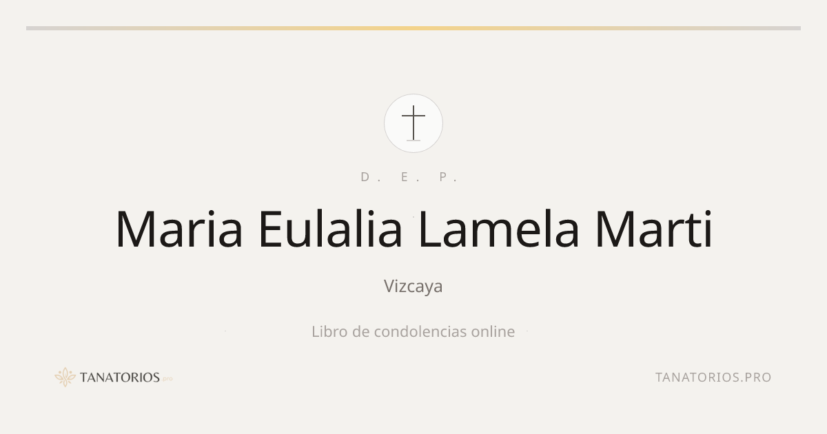 Memorial de Maria Eulalia Lamela Marti