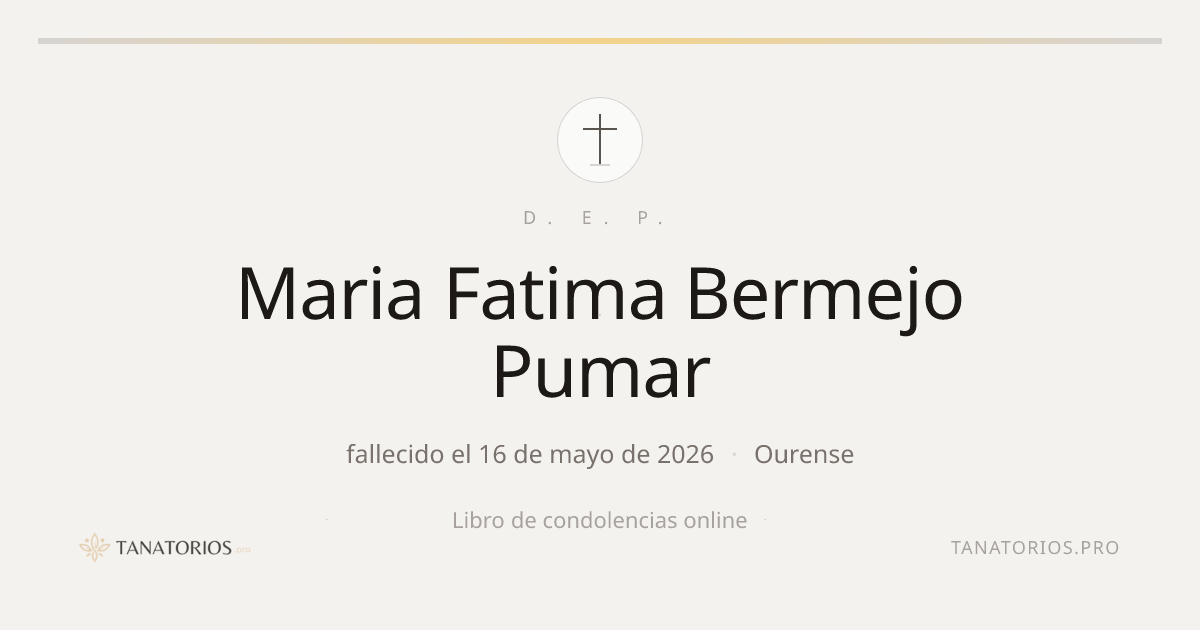 Memorial de Maria Fatima Bermejo Pumar