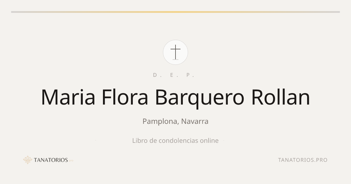 Memorial de Maria Flora Barquero Rollan