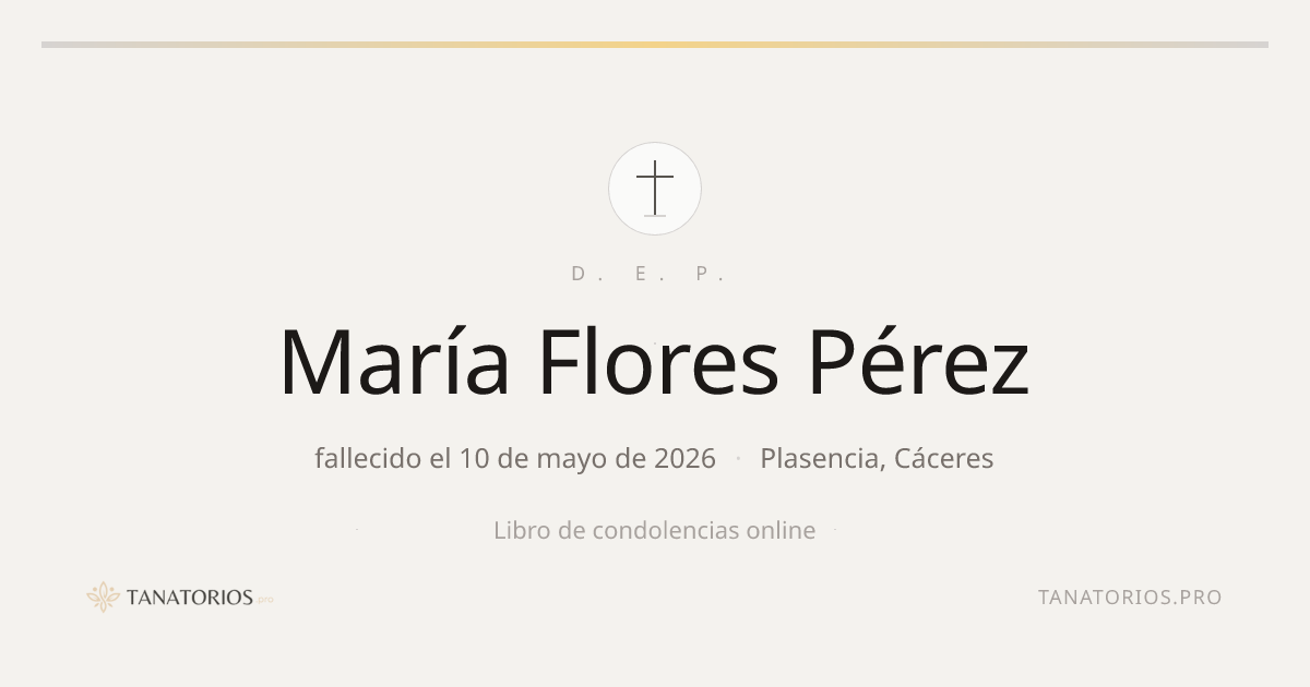Memorial de María Flores Pérez