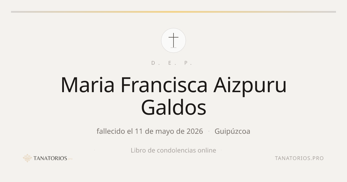 Memorial de Maria Francisca Aizpuru Galdos
