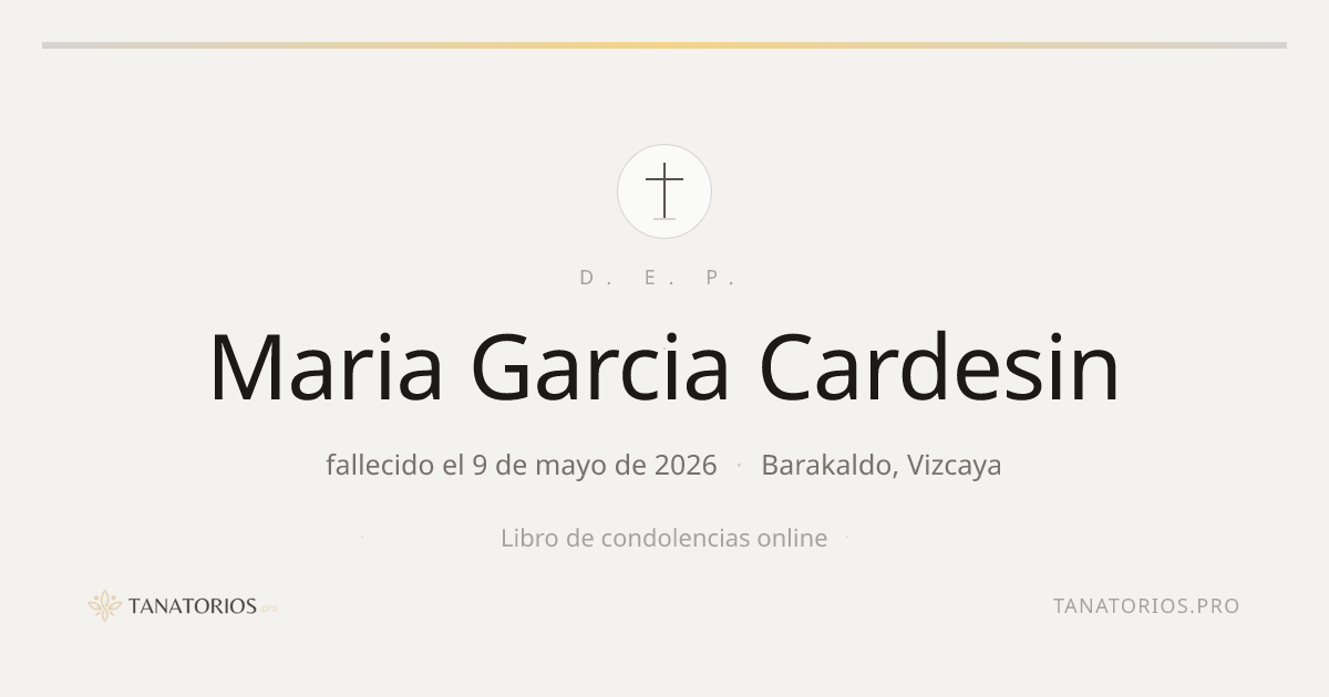 Memorial de Maria Garcia Cardesin
