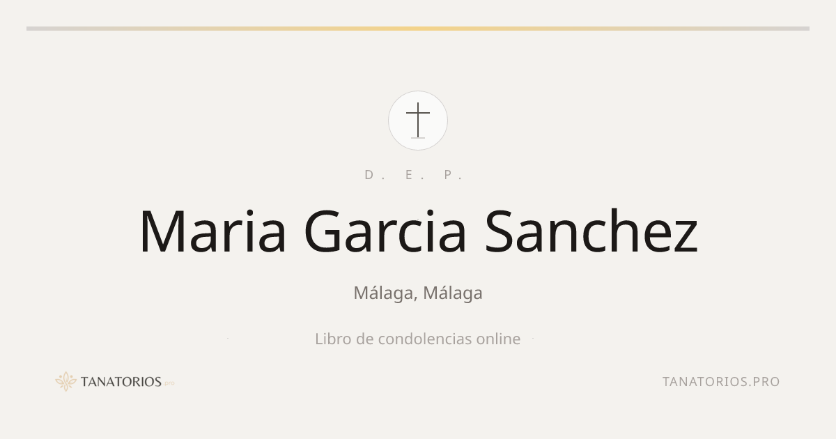 Memorial de Maria Garcia Sanchez