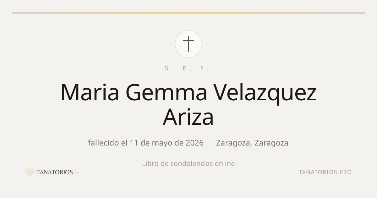 Memorial de Maria Gemma Velazquez Ariza